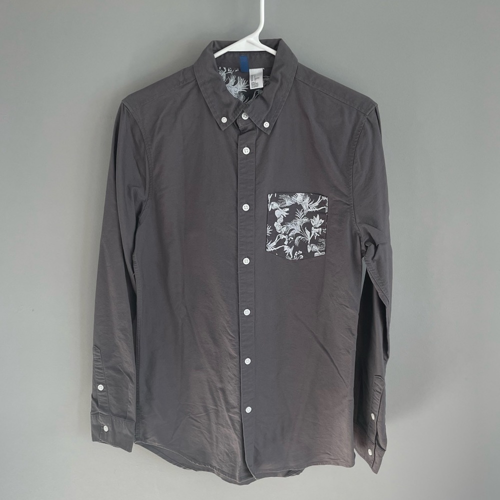 H&M Grey Button Down Shirt
